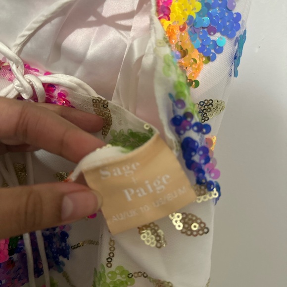 Sage+Paige Multicolor Sequin Mini Dress - Picture 2 of 6